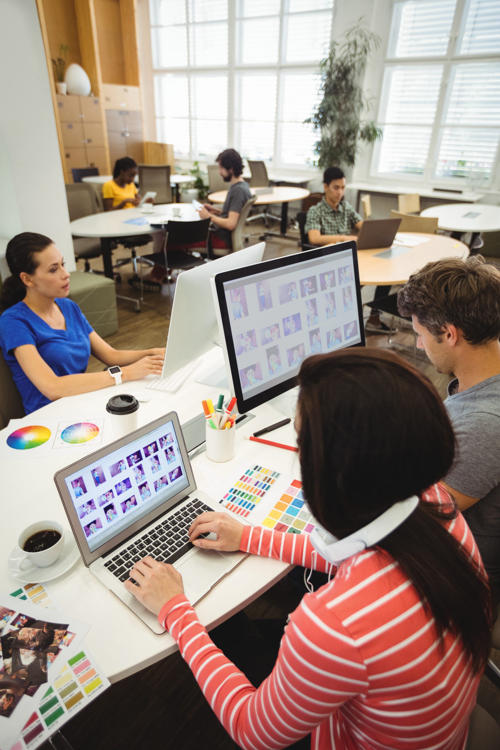 Graphic designers working at their desk